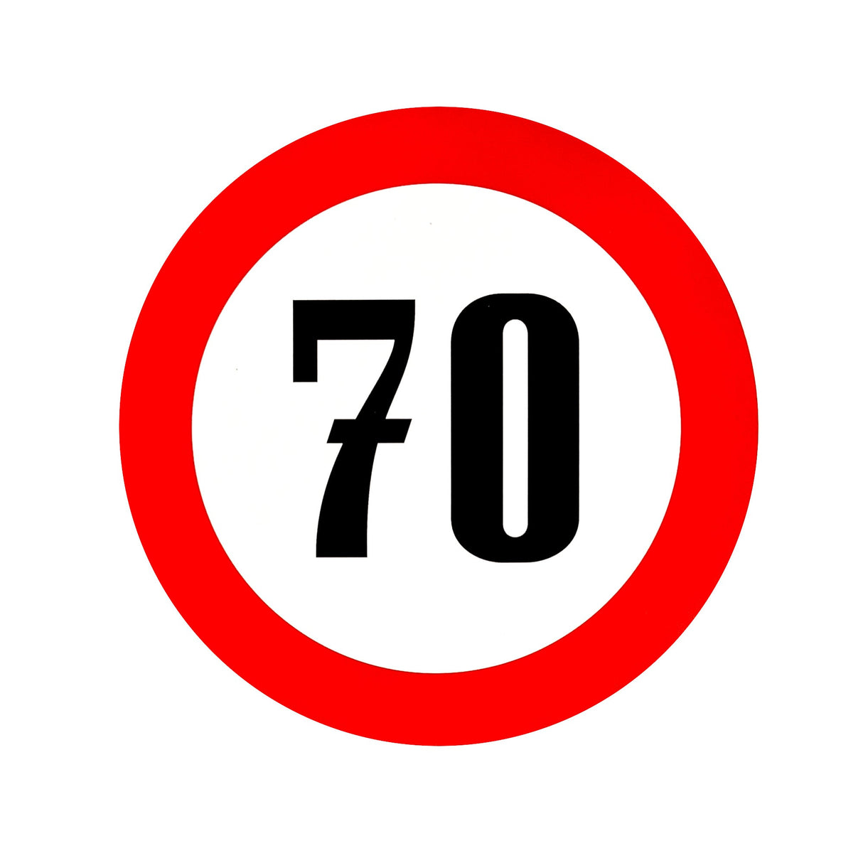 Reflective Speed Limit Sticker – 13 cm & 19 cm