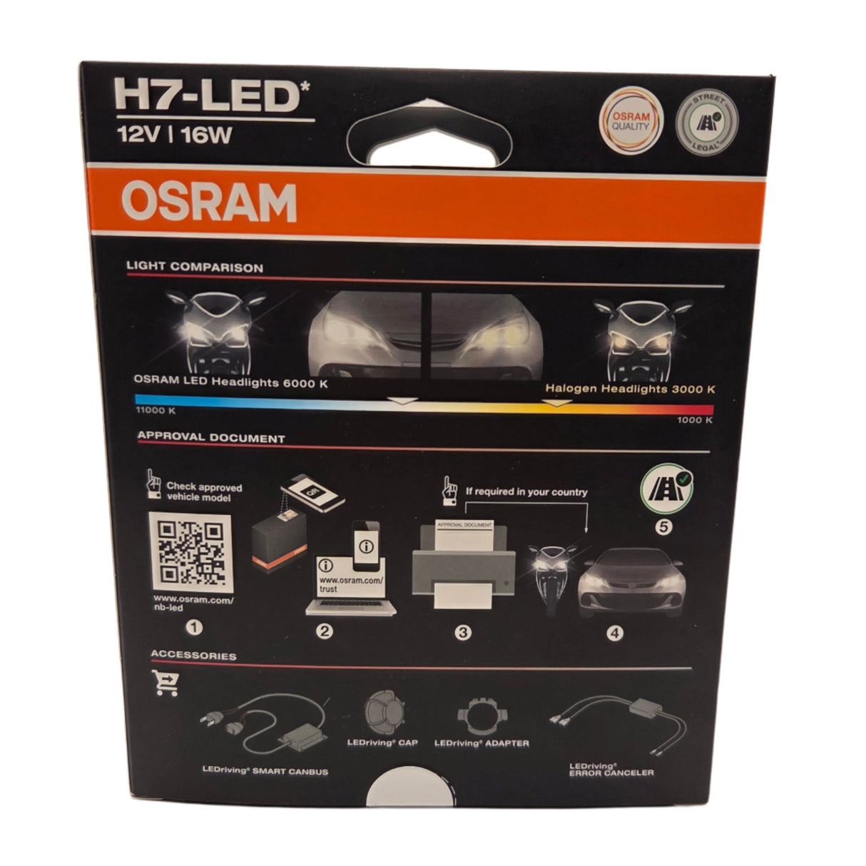 Kit d’ampoules LED Osram Night Breaker pour voiture – H4 et H7