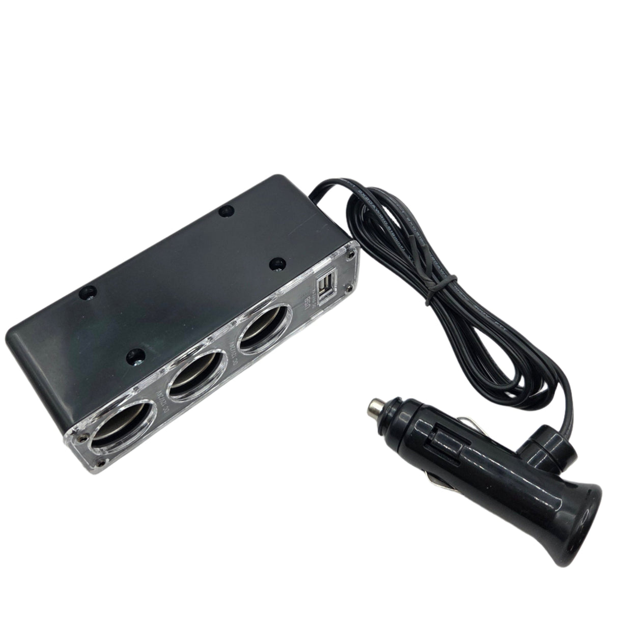 Împărțitor brichetă auto cu 3 prize și port USB Lampa DUO-4