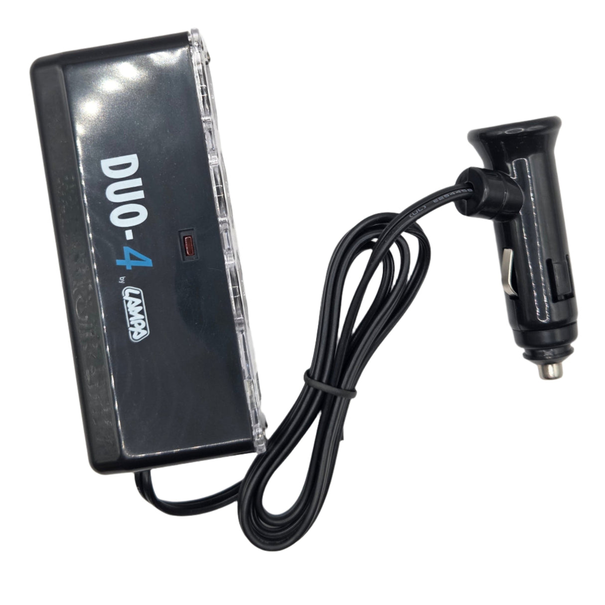 Împărțitor brichetă auto cu 3 prize și port USB Lampa DUO-4