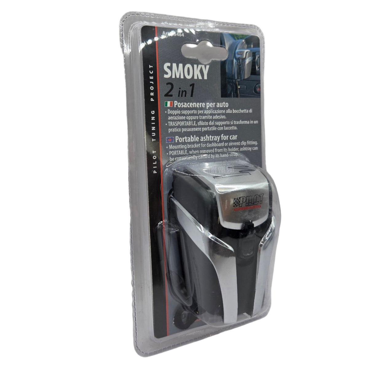 Scrumieră auto pentru grila de ventilație, gri