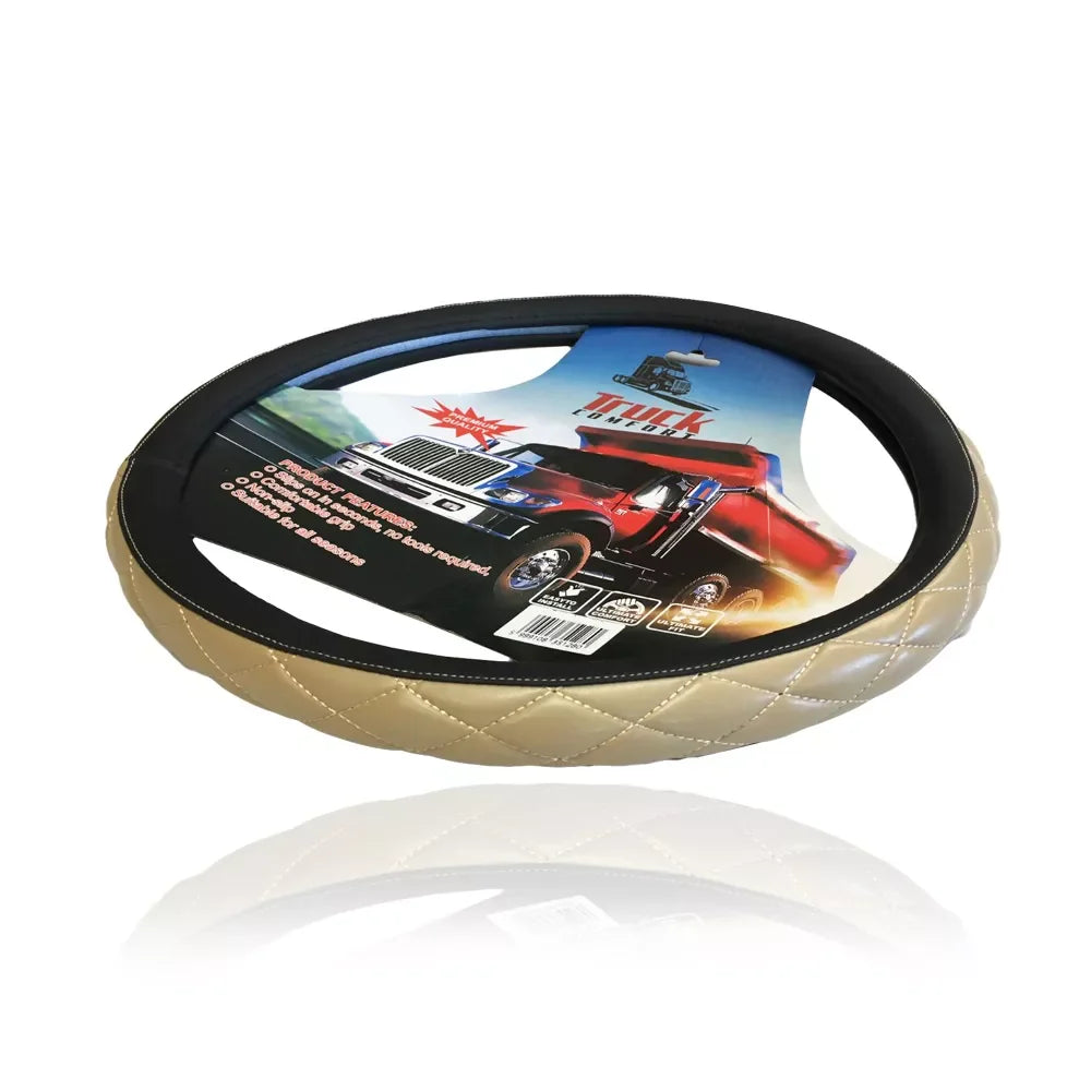 Funda de volante efecto cuero con diseño para camión y camión pesado