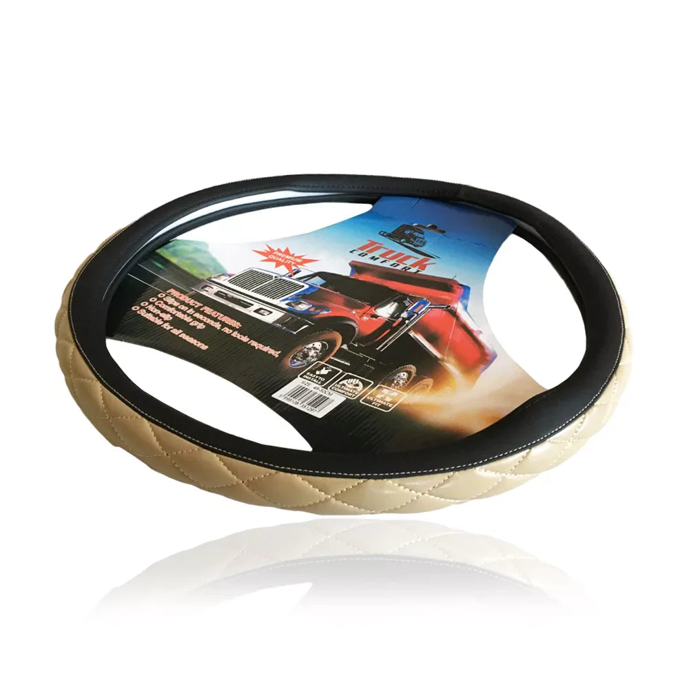 Funda de volante efecto cuero con diseño para camión y camión pesado
