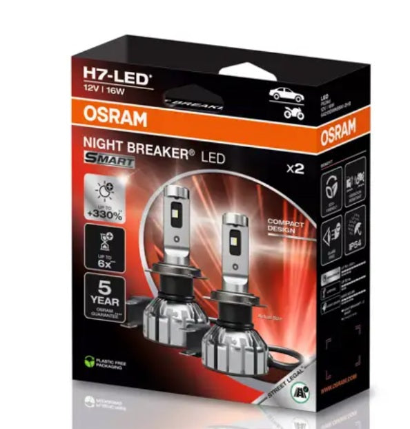 Kit d’ampoules LED Osram Night Breaker pour voiture – H4 et H7