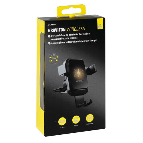 Автомобилен държач за телефон с безжично зареждане за монтаж на въздуховод