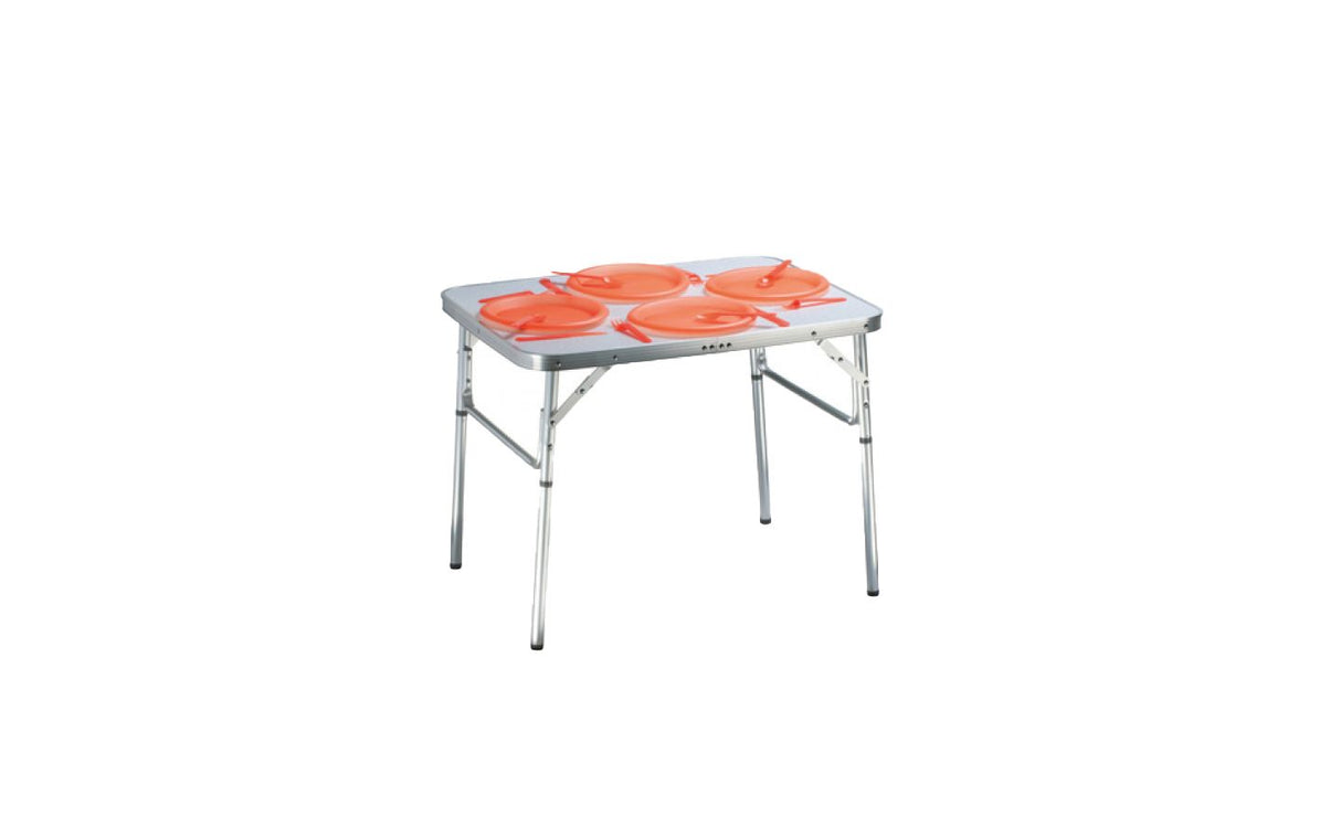 Mesa de camping plegable 75 x 55 cm con altura ajustable