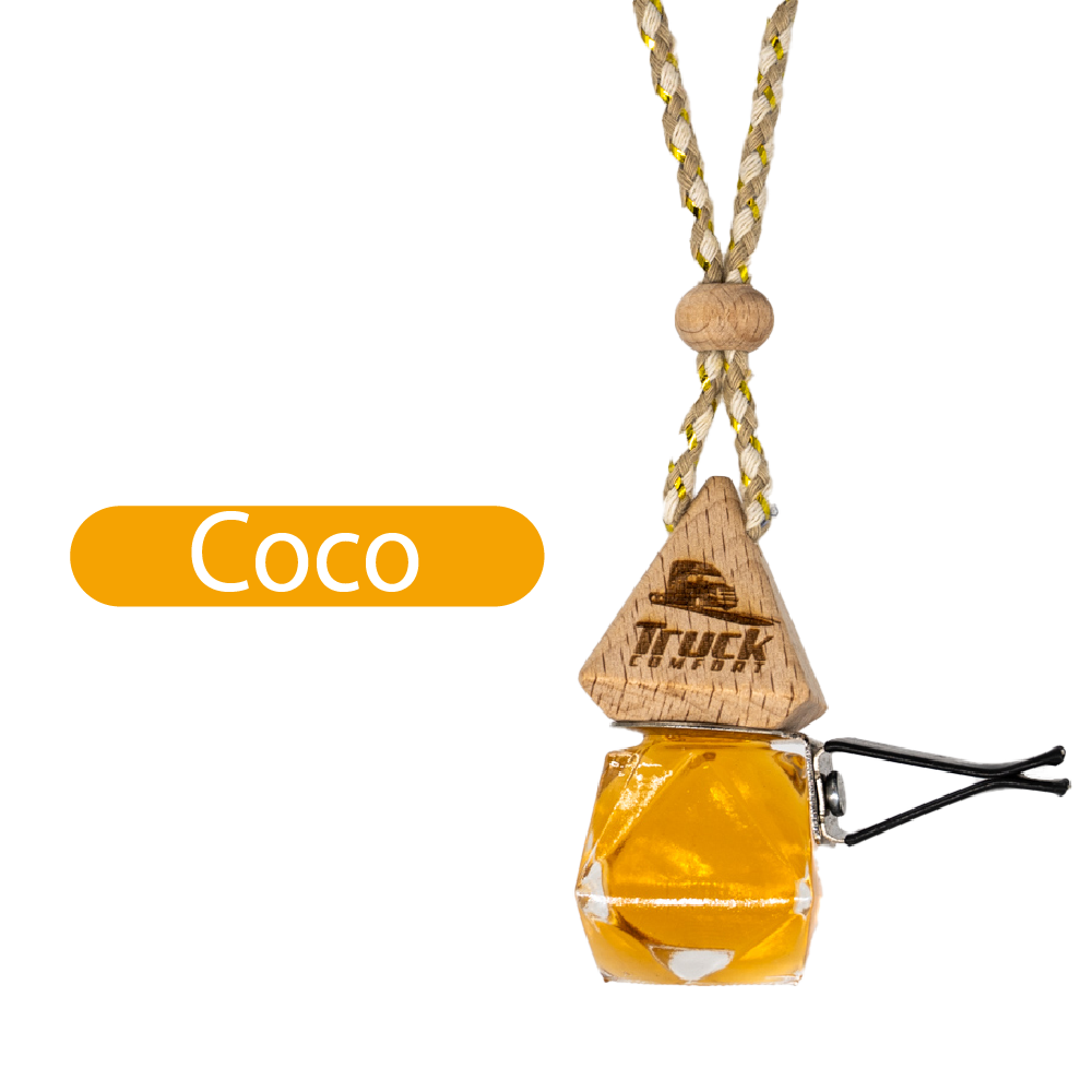 Parfum pentru mașină în sticluță elegantă cu capac din lemn