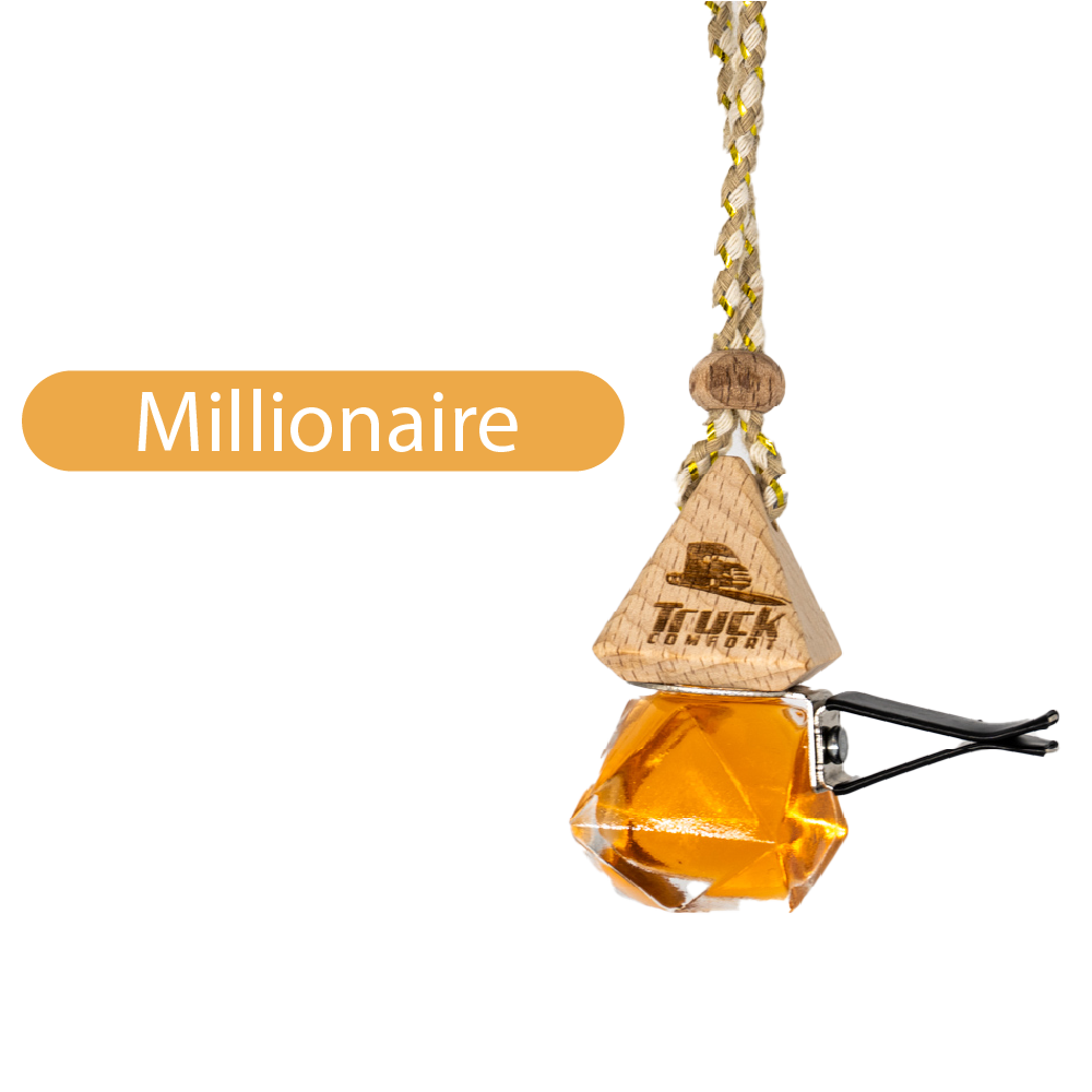 Parfum pentru mașină în sticluță elegantă cu capac din lemn