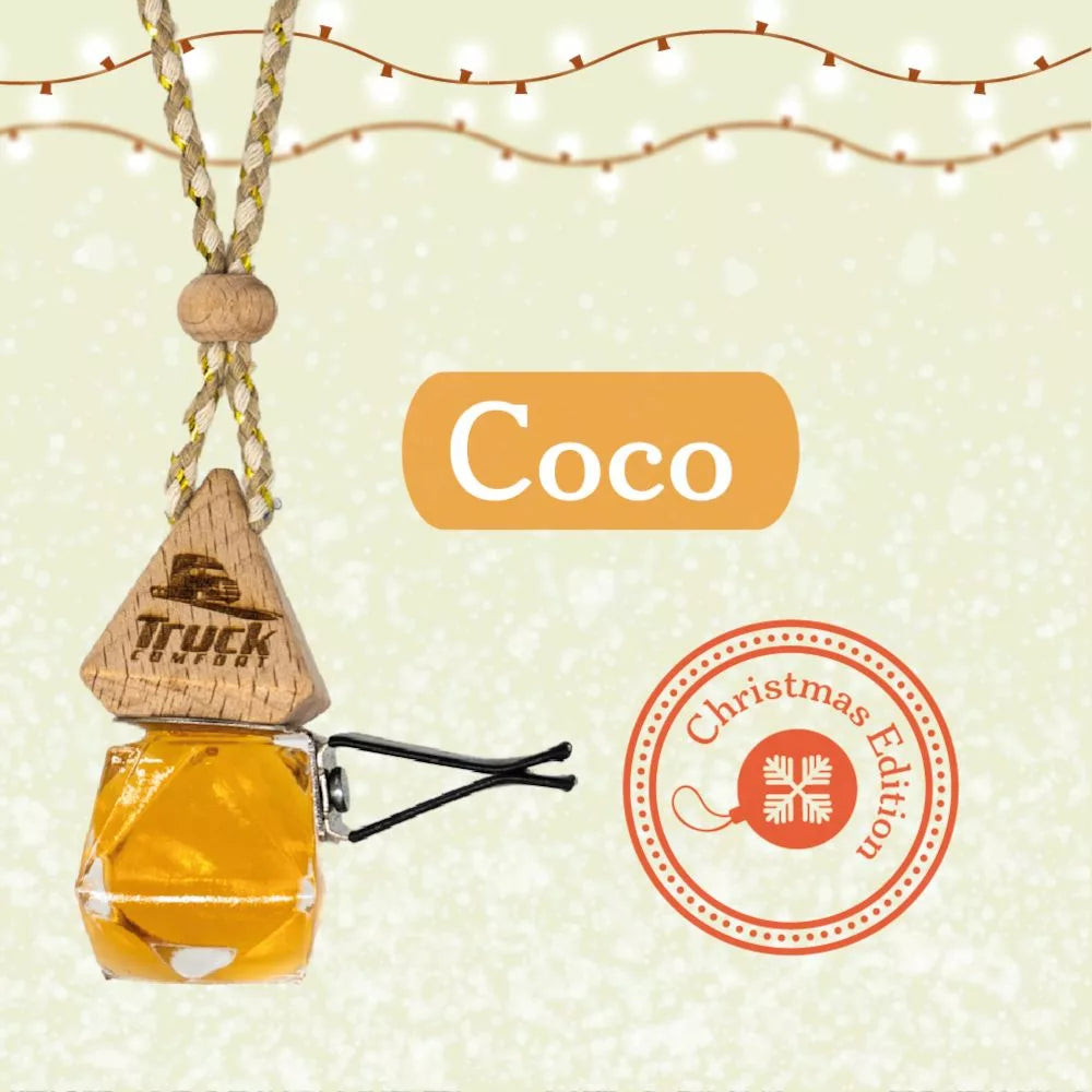 Parfum pentru mașină în sticluță elegantă cu capac din lemn