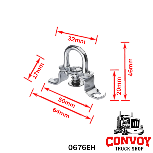 Ochet rotativ pentru prelată, 17 mm, din oțel galvanizat