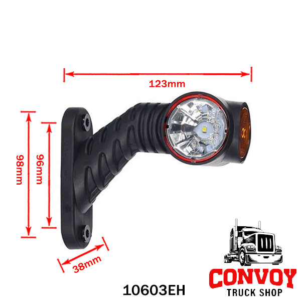 Feu de gabarit LED sur bras coudé Superpoint 3 – Montage gauche ou droit