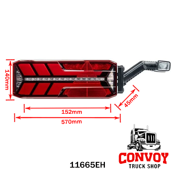 Piloto trasero para remolque con luz flexible y conector de 4 pines