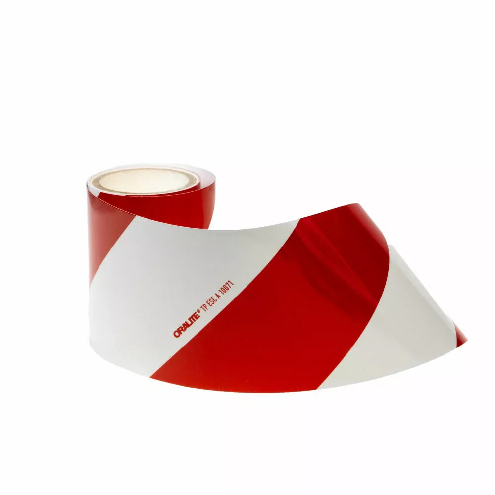 Reflective Tape 141 mm Red-White Striped