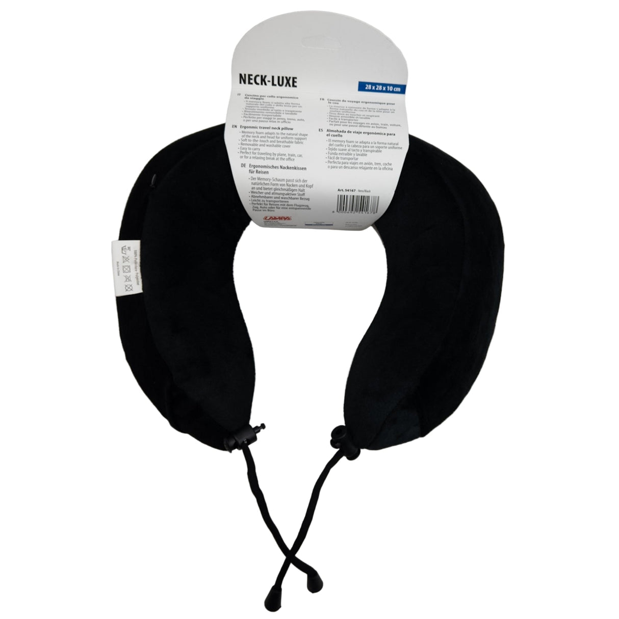 Pernă cervicală ergonomică gri-negru cu spumă cu memorie