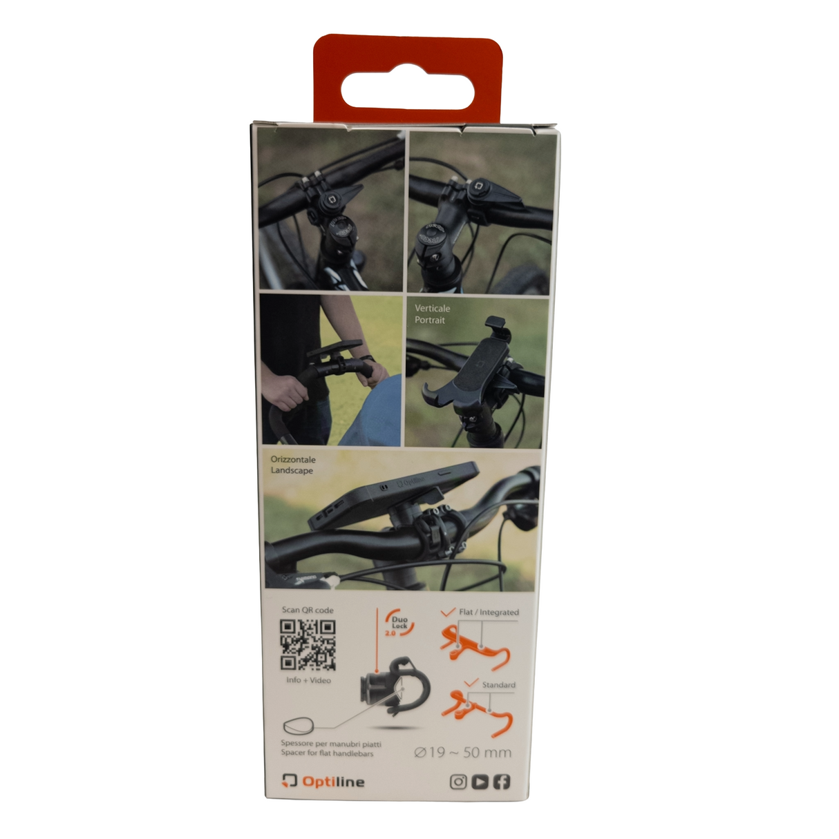 Optiline DuoLock 2.0 Fahrrad Handyhalterung für den Lenker