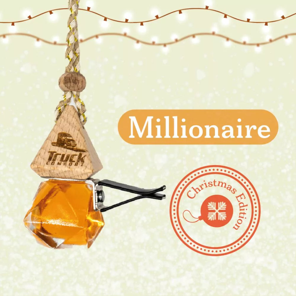 Parfum pentru mașină în sticluță elegantă cu capac din lemn