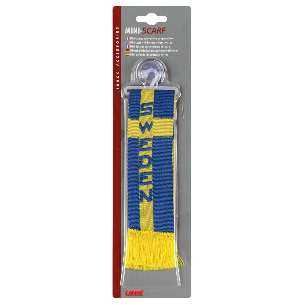 Mini bandera decorativa con nombres de países y lemas