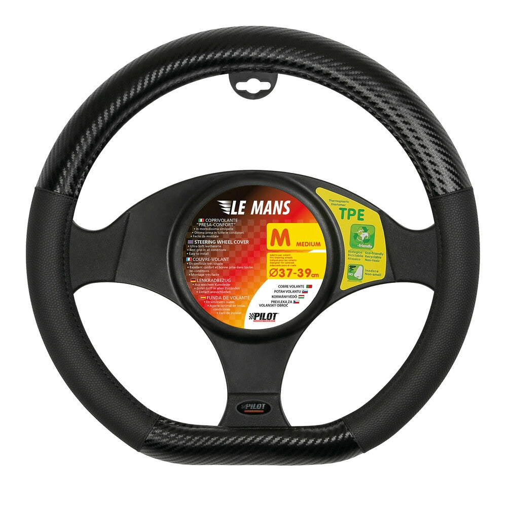 Funda para Volante Le Mans 37-39 cm con efecto carbono
