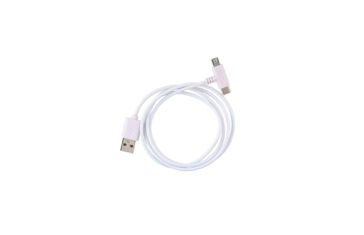 Cablu USB de încărcare 2-în-1, Micro USB-B și Type-C, 1m, Alb