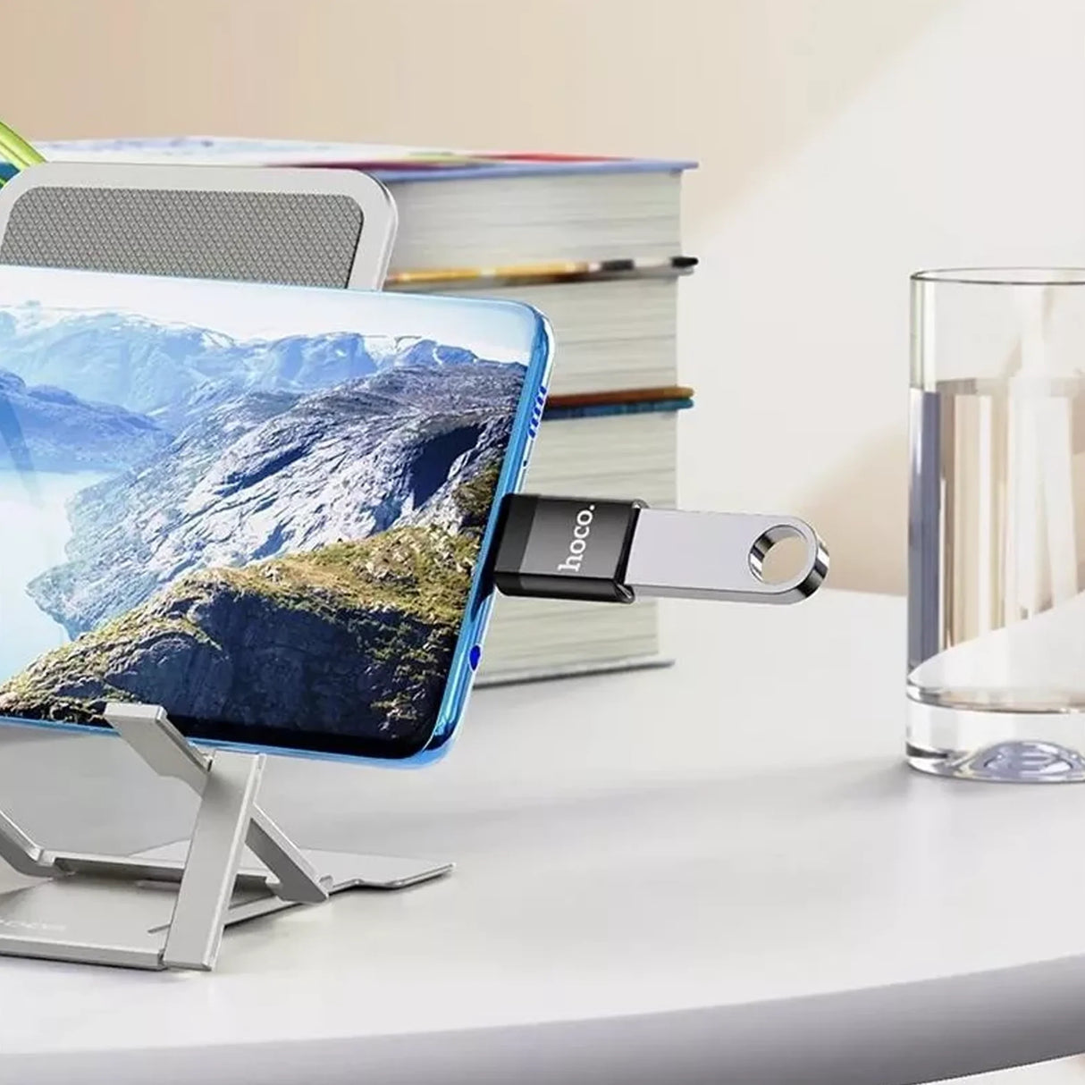 Адаптер HOCO UA17 USB Type-C (мъжки) към USB 3.0 (женски), черен