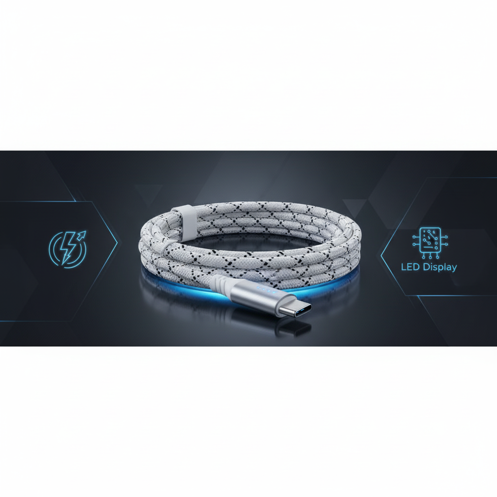 Cavo di ricarica USB-C 100W con LED e lunghezza 2 metri