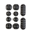 Set organizator cabluri, 10 bucăți, autoadeziv, negru