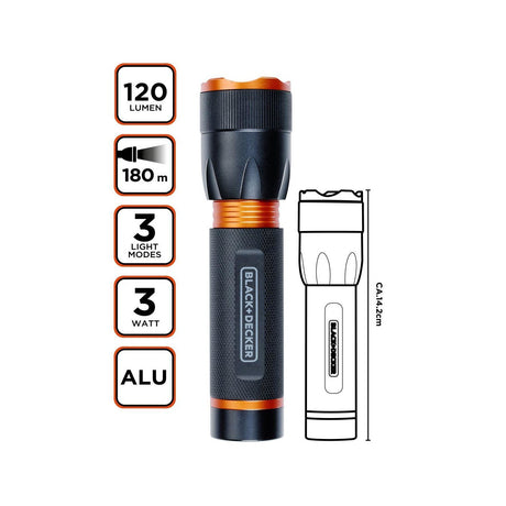 Torcia LED Black+Decker 180 m di portata