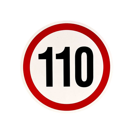 Reflective Speed Limit Sticker – 13 cm & 19 cm