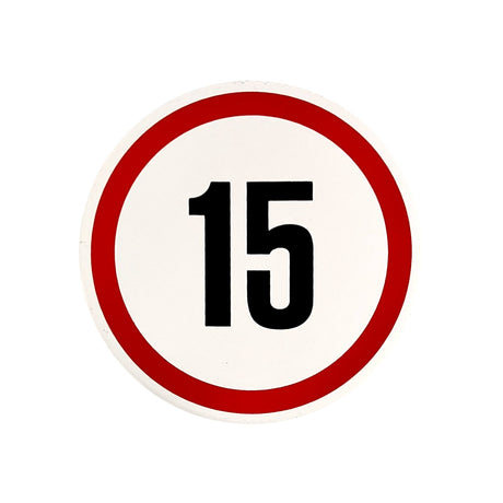 Reflective Speed Limit Sticker – 13 cm & 19 cm