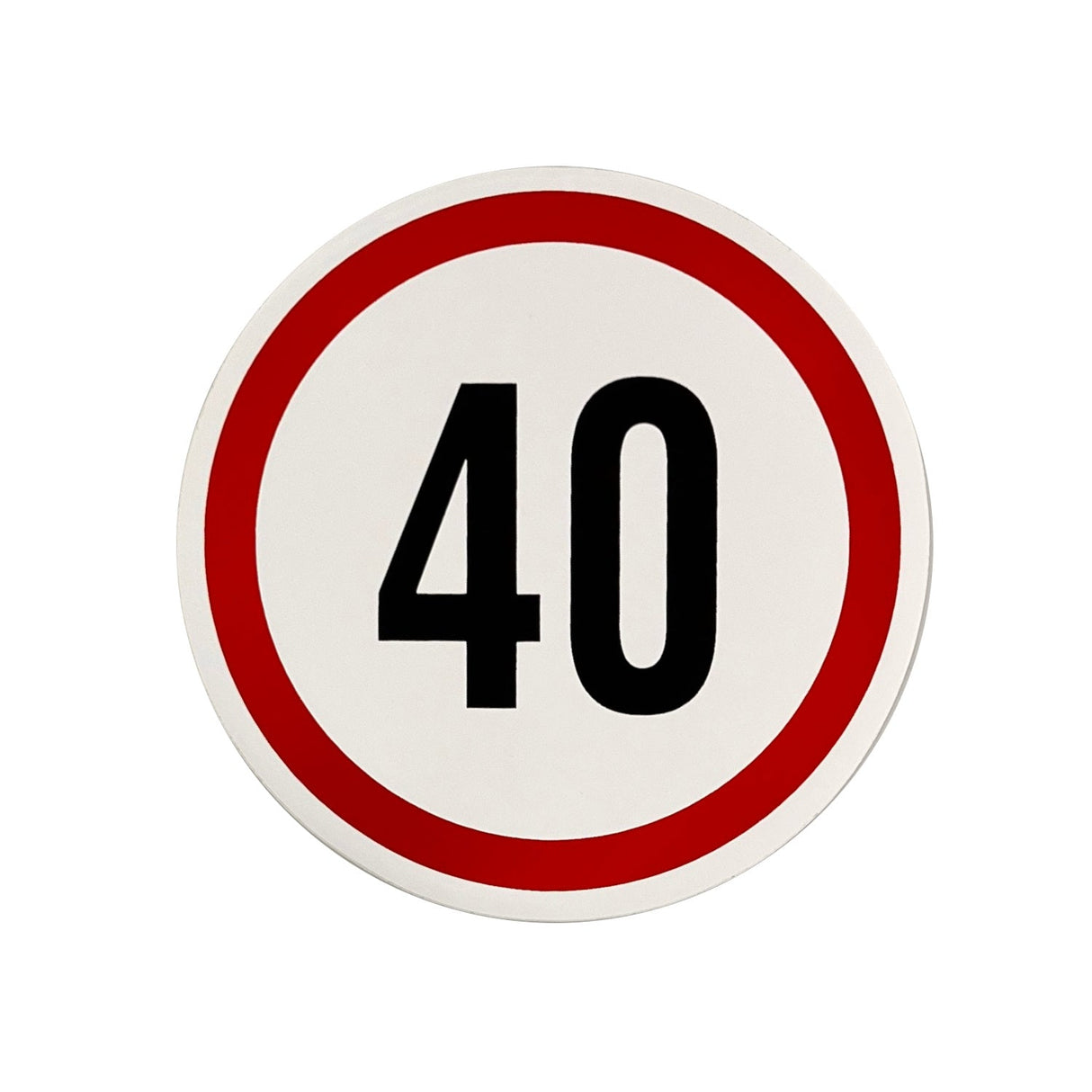 Reflective Speed Limit Sticker – 13 cm & 19 cm