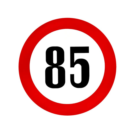 Reflective Speed Limit Sticker – 13 cm & 19 cm