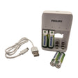 Cargador de pilas Philips con cable USB SCB4013NB/00