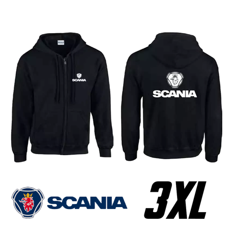 Schwarzer Kapuzenpullover mit Scania Logo