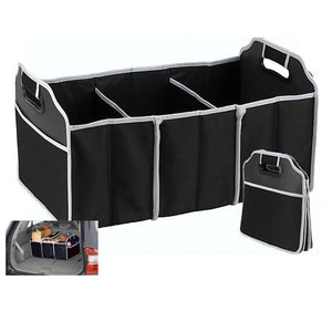3-Compartment Foldable Car Trunk Organizer