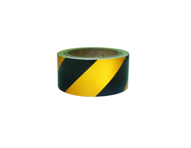 Reflective Tape 5cm Black-Yellow Striped