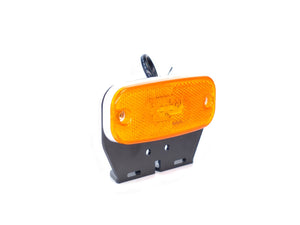 Amber LED Side Marker Lamp with Rounded Holder, 2 LEDs, 12/24V