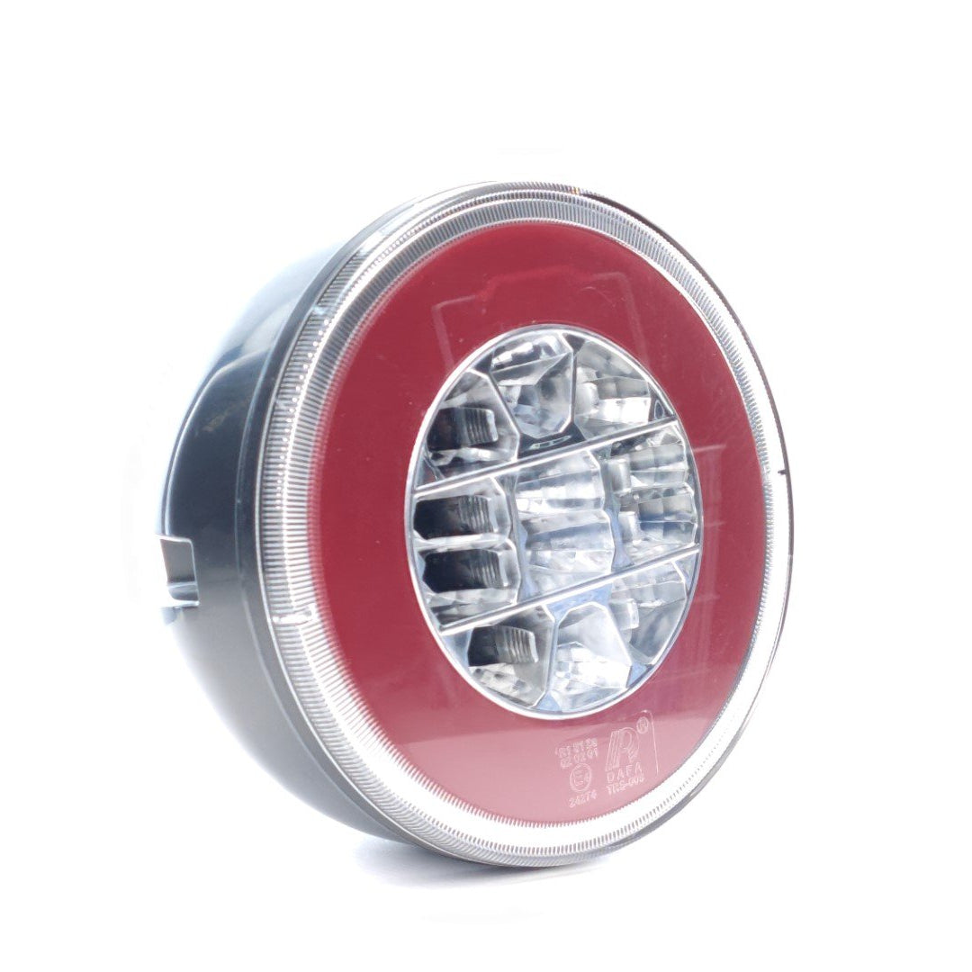 Round LED Stripe Lamp with Indicator, Transparent, 12/24V