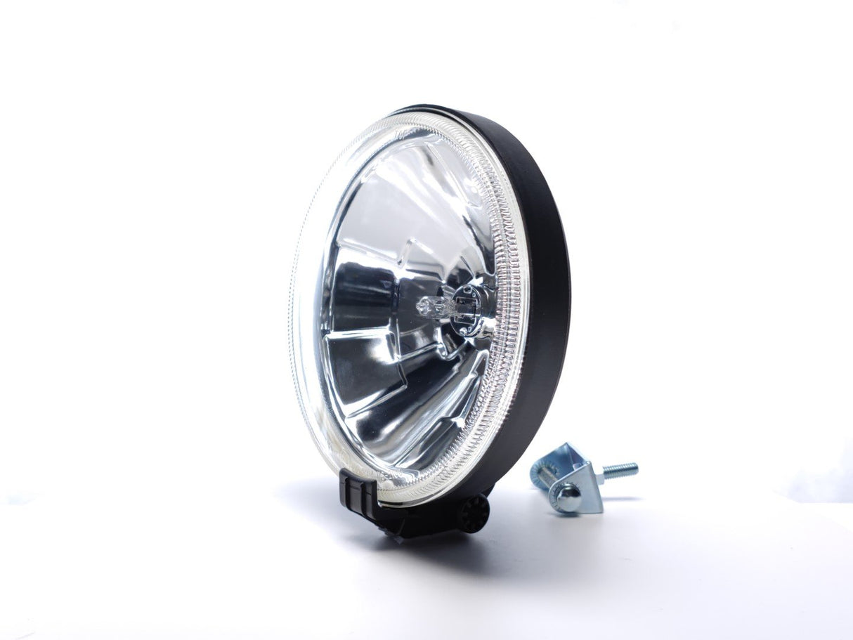 Round Long-Range Spotlight White with 12V Bulb, 184 mm