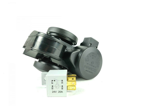 Claxon cu compresor, 2 tonuri, 112 dB – pentru autoturisme și camioane