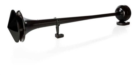 Claxon pneumatic 85 cm, formă rotundă, negru mat, 108 dB