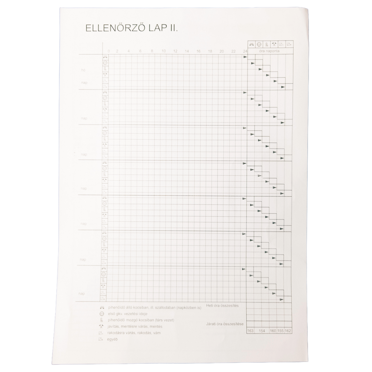 International Truck Logbook Form