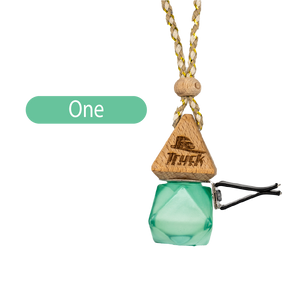 Parfum pentru mașină în sticluță elegantă cu capac din lemn