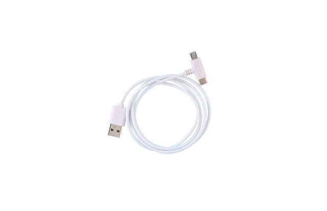 Cablu USB de încărcare 2-în-1, Micro USB-B și Type-C, 1m, Alb