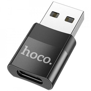 Adaptador USB 2.0 a USB Tipo-C Negro HOCO UA17