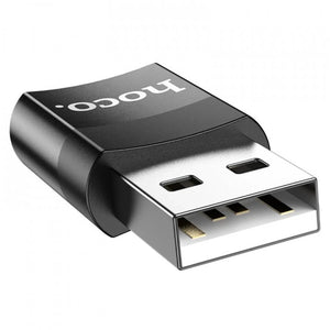 Adaptador USB 2.0 a USB Tipo-C Negro HOCO UA17