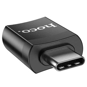 Адаптер HOCO UA17 USB Type-C (мъжки) към USB 3.0 (женски), черен