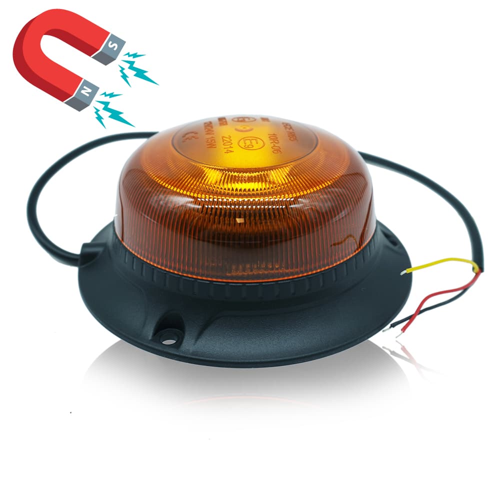 Lampa stroboscopică LED galbenă 12V/24V, 18 LED-uri, mini