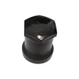 Black Plastic Wheel Nut Cover, Long, Round, 32 mm
