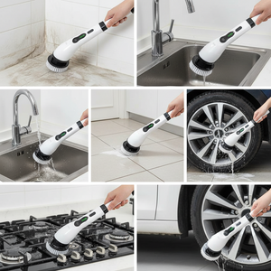 Electric Cleaning Brush Set with Telescopic Handle, 25W