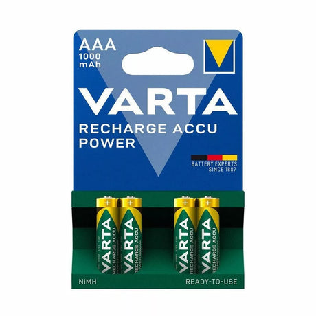Презареждаеми AAA батерии VARTA 1000mAh, 4 броя